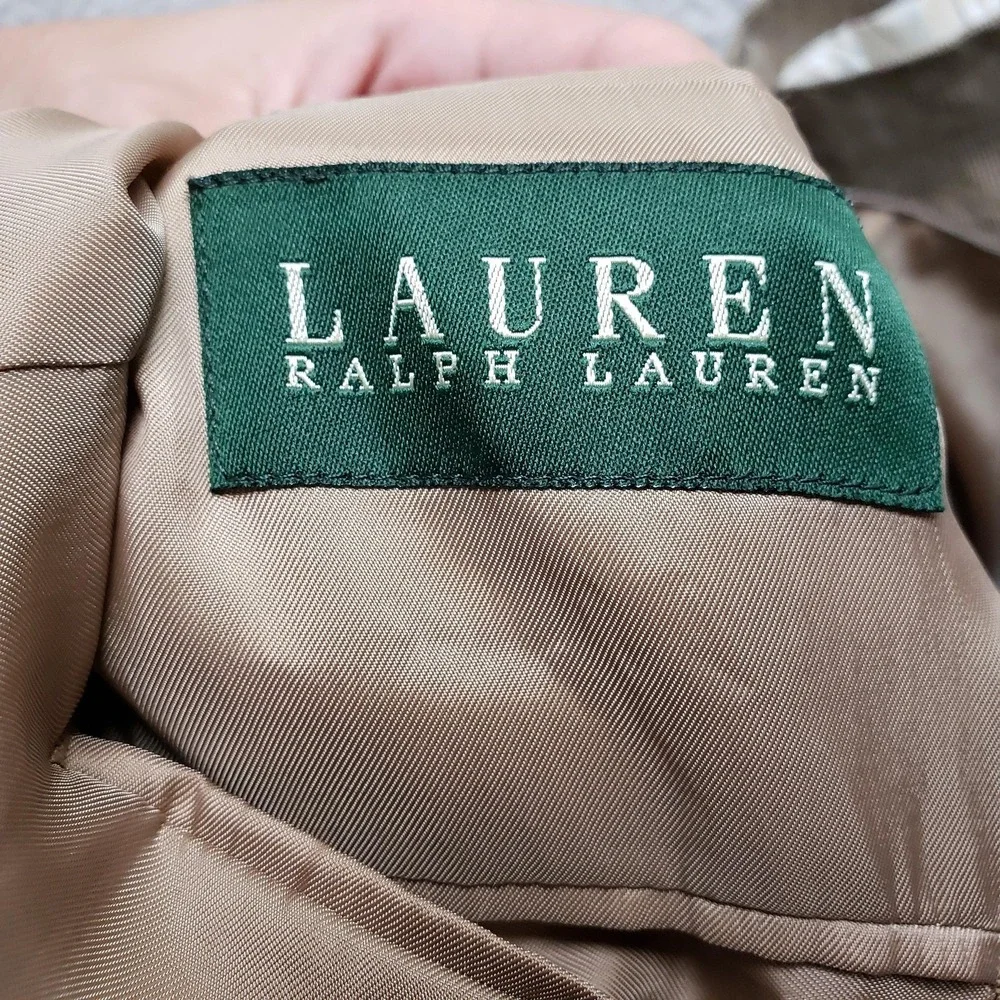 Lauren Ralph Lauren Mens 38R Silk Wool Sport Coat Brown Blazer 2 Button Jacket
